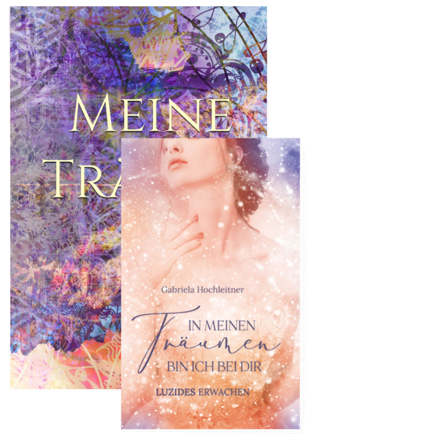 Set Träume - Roman "In meinen Träumen bin ich bei dir - luzides Erwachen" + Traumtagebuch Mandala lila