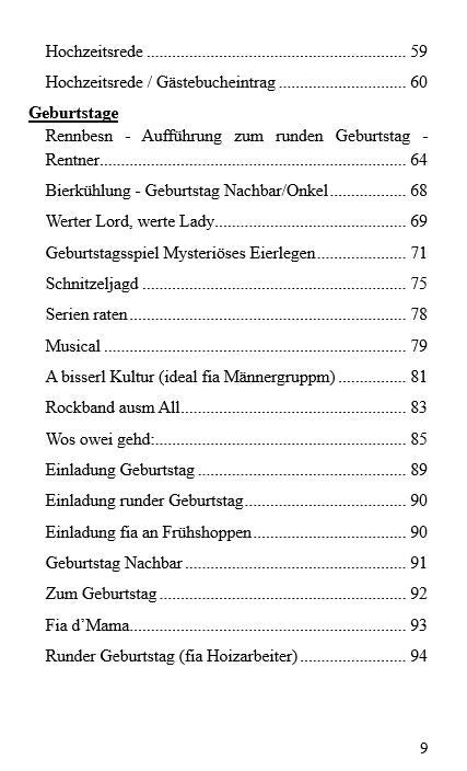 Bledsinn dreim - lusdige Spiele, Gedichte und Aufführungen fia Geburtstage und Hochzeitn